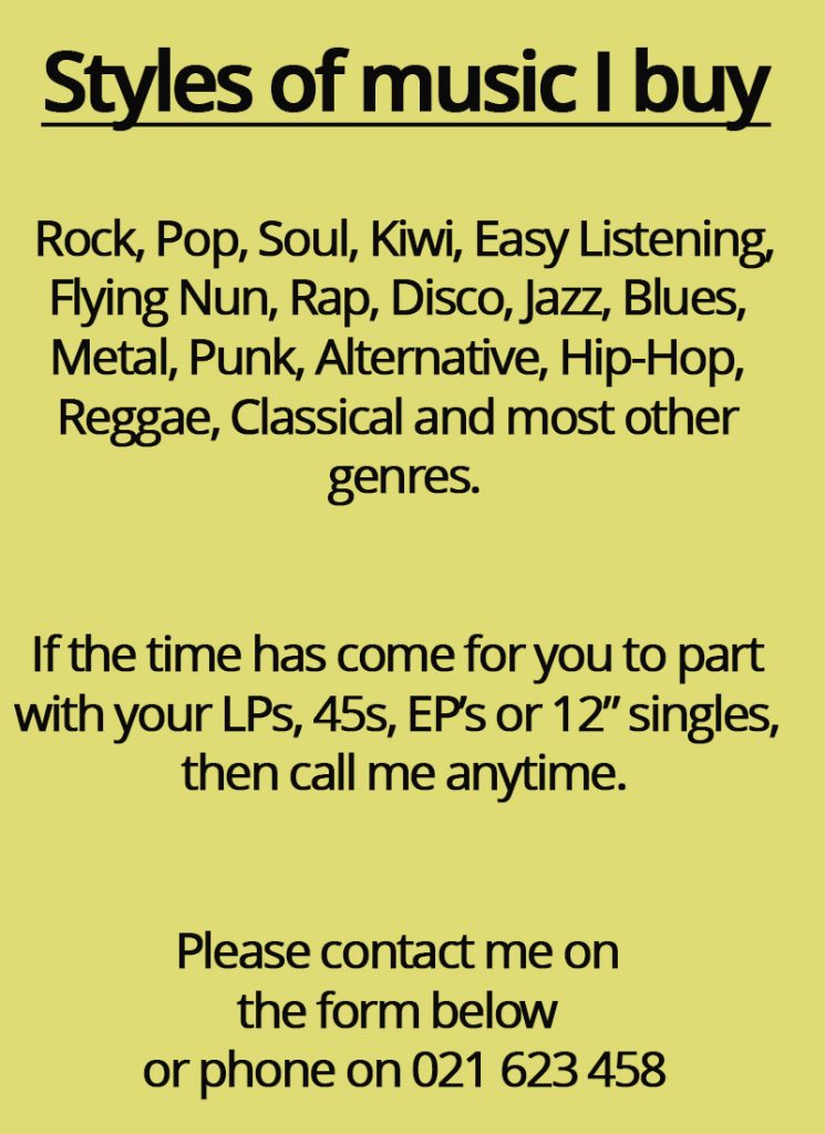 Vinyl Records Wanted North Shore and the Auckland Region. Cash Paid for your old vinyl records. Phone Mark on 021 623 458. LPs, EPs, 45s or 12 inch singles